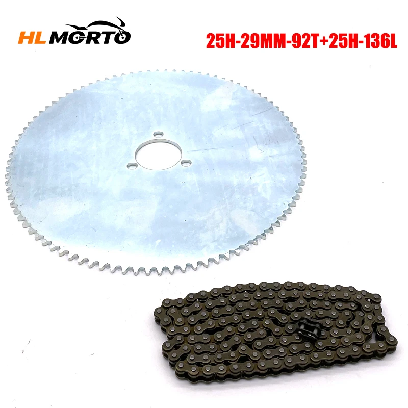 25H Kette 80T 92T Zahn 29mm Kettenrad 136L Gliederkette Für 47CC 49CC Mini Moto ATV Quad Dirt Pit Pocket Bike