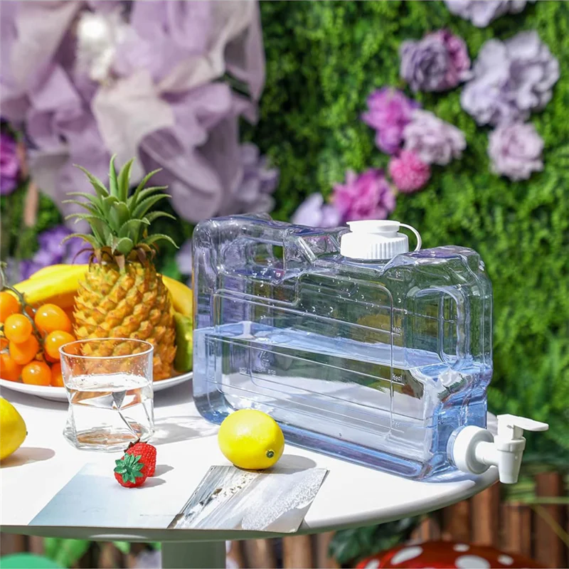 

【Ценная цена!】Диспенсер для напитков, 1,1 галлона, диспенсеры для воды для холодильника, бутылка с краном, патрубком и винтовой крышкой 58 мм, напиток для холодильника