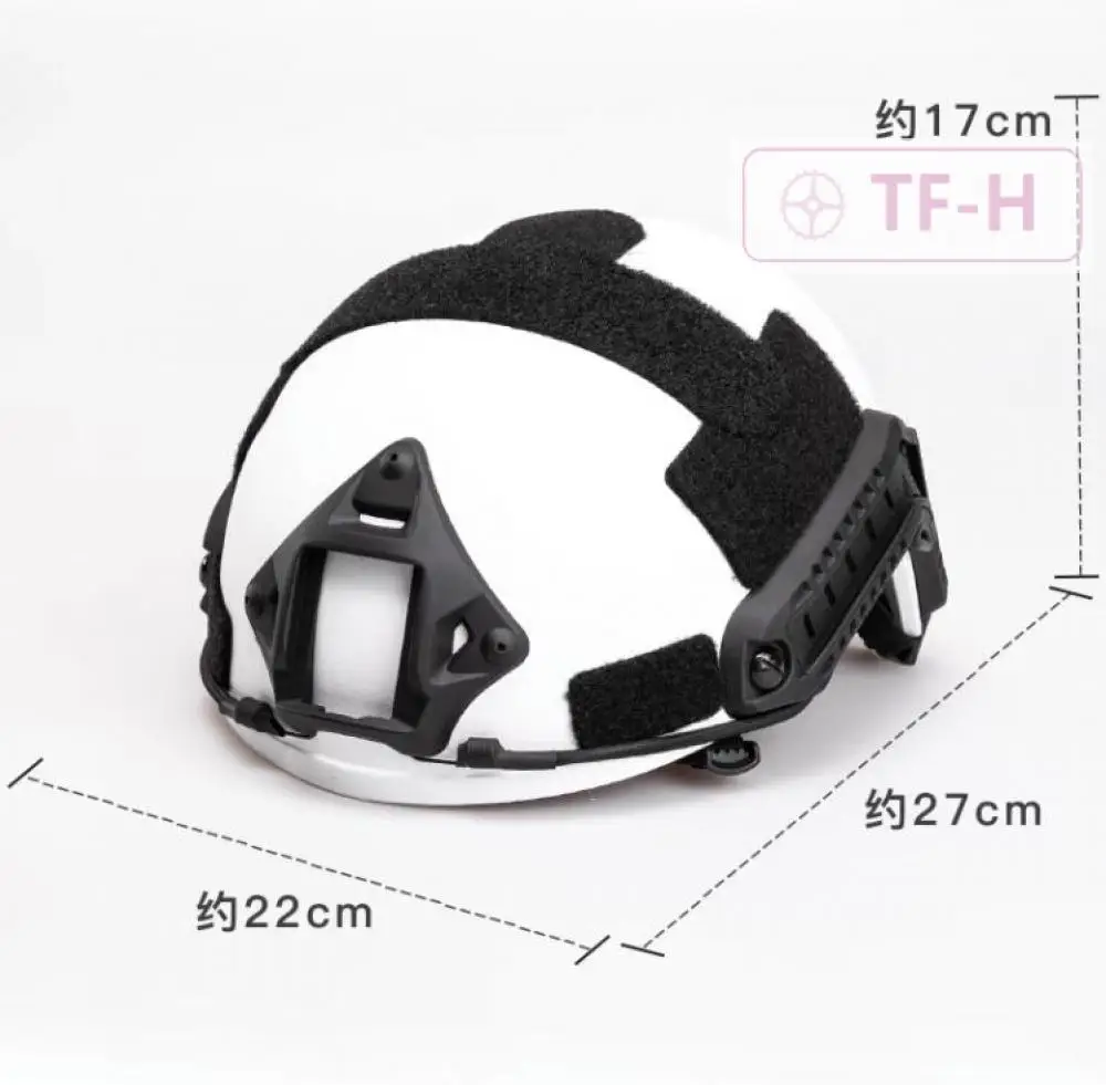 FAST Emergency Rescue Helmet White Lightweight Multi-Functional Tactical Cycling Helmet Headllamp Goggles Clamp 56-60cm