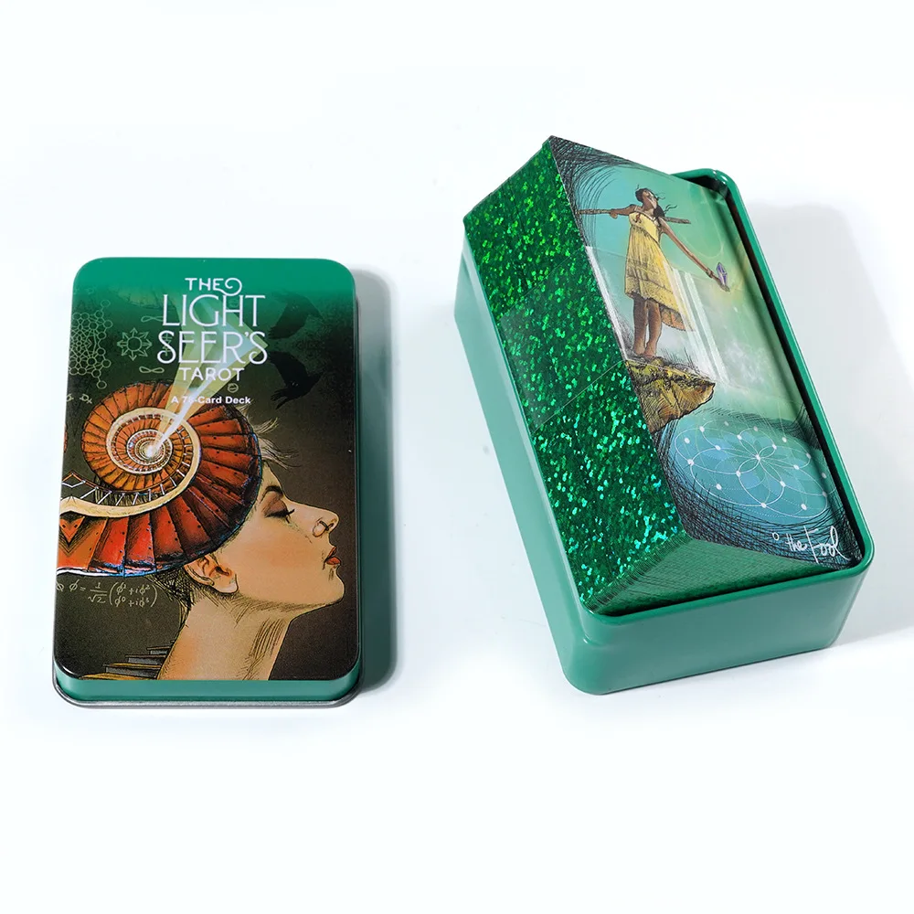 High-Quality Tin Box Packing The Light Seers Tarot Card And Adventur Time Tarot Fate Divination Family Party Tarot Card Options