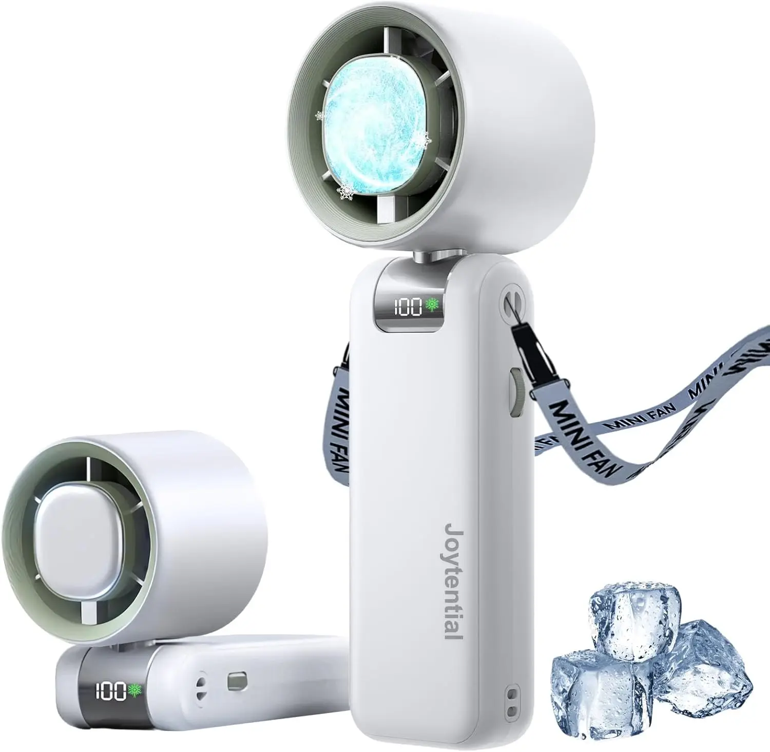 Portable Handheld Fan, Turbo Hand Fan With 1-100 Speed Adjustable USB Rechargeable, Powerful Instant Cooling Personal Mini Fan