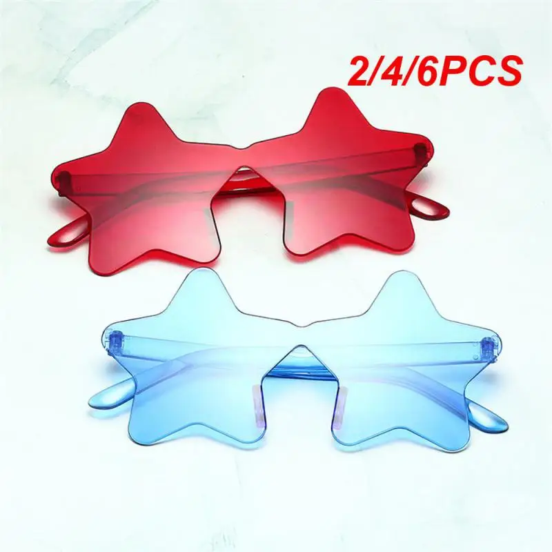 2/4/6PCS Disco Glasses High Quality Star Glasses Unique Design Fashionable Fashion Holiday Accessories Celebrity Style Trend