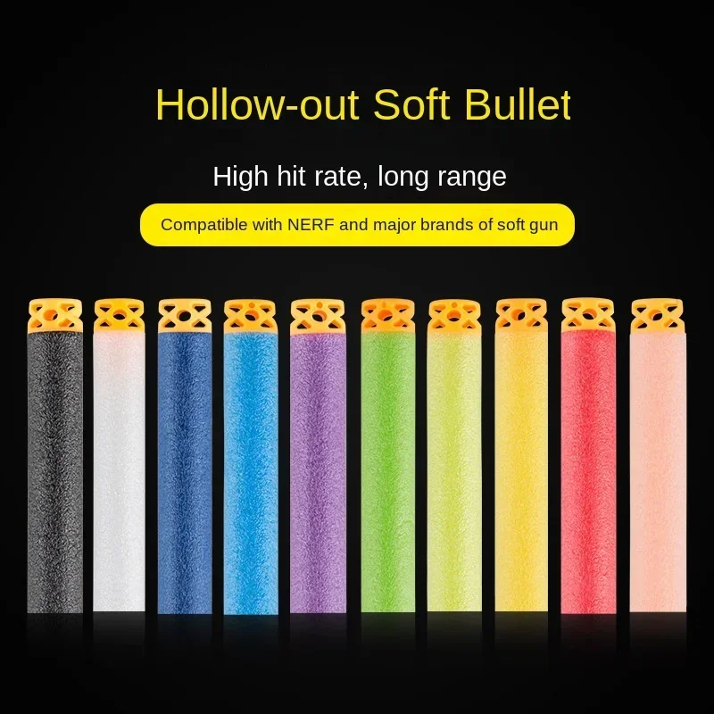 7.2cm Hollow EVA Foam Dart Bullets Elite Soft Bullet for Toy Gun M416 Nerf Gun Accessories