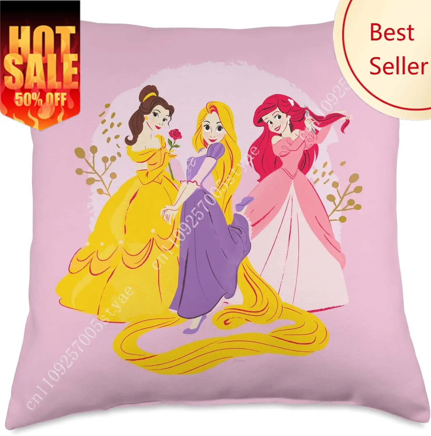 

Disney Princess Pillowcase Cartoon Pillow Case Soft Sofa Bed Decoration Child Holiday Party Boy Girl Gifts Custom Pillow Cover