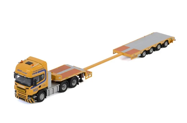 Alloy Model Gift WSI 1:50 Scale SCA-NIA R6 6X4 Tractor,Low Board Trailer Delivery Truck Vehicle Diecast Toy Model 01-29599