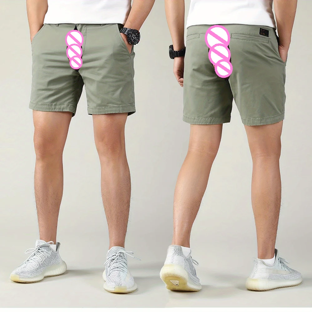 

Invisible Open Crotch Outdoor Sex Casual Men's Shorts Summer Slim Fitting Sweatpants Classical Men Cargo Pants Eroticism