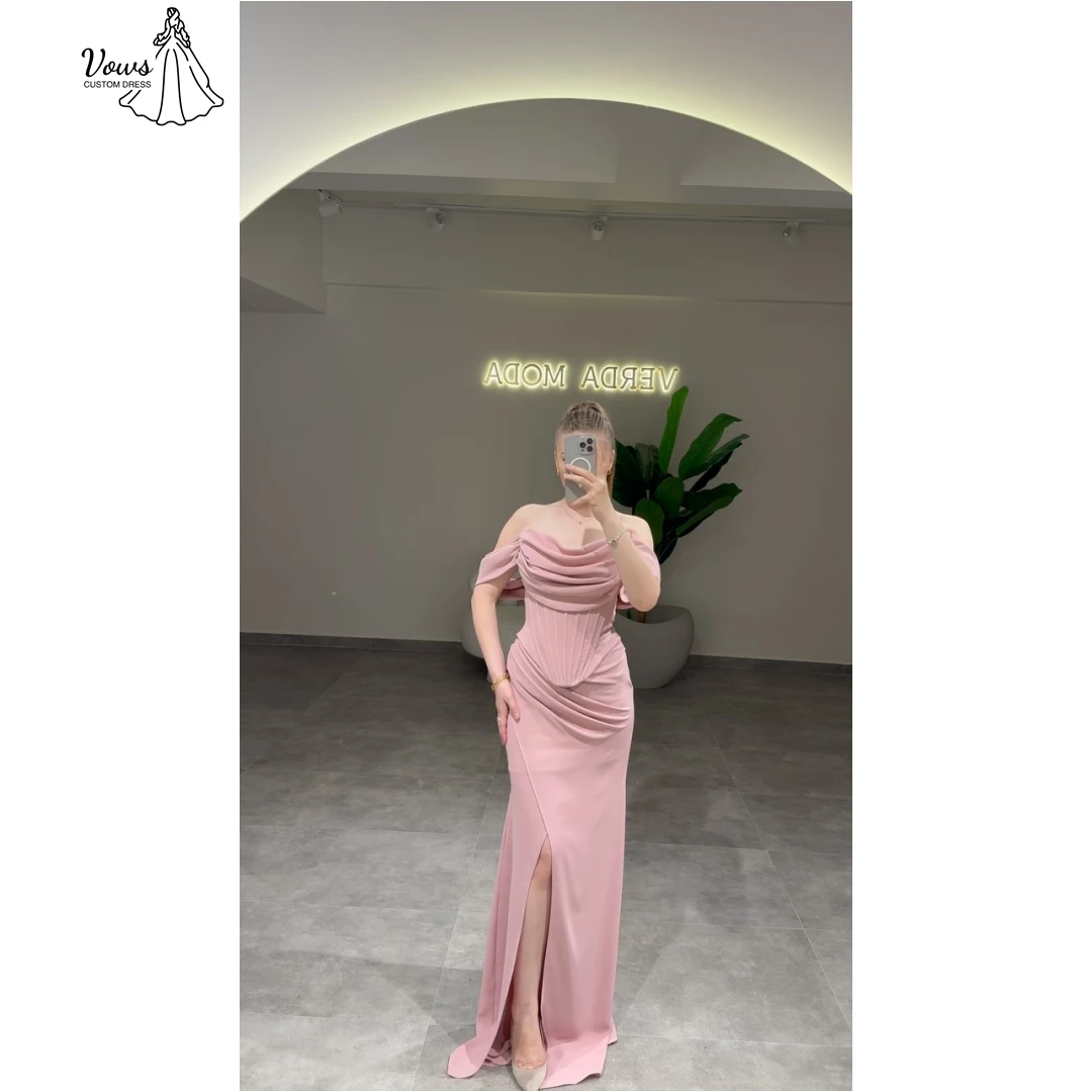 

Vows Dresses Gala Dress Custom Made Evening Dresses Woman Elegant Luxury Prom Dress 2025 Slit Line A Off-shoulder Robe Soiree
