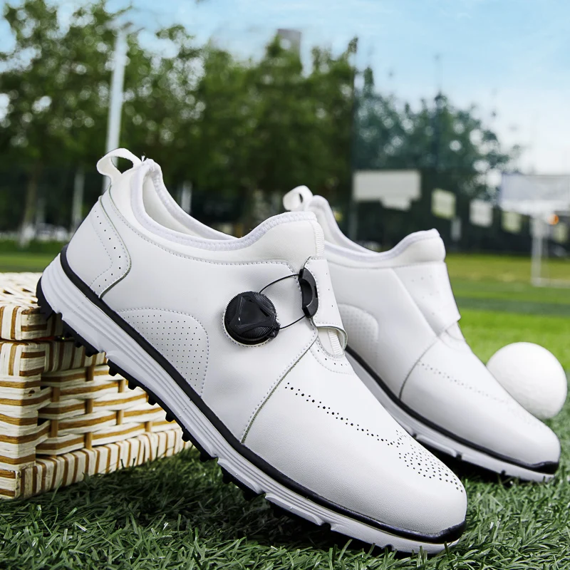 

Men's Fashion Golf Shoes Walking Shoes Waterproof Leather Golfer Sports Shoes Non-Slip Leather Sports Outdoor Sneakers