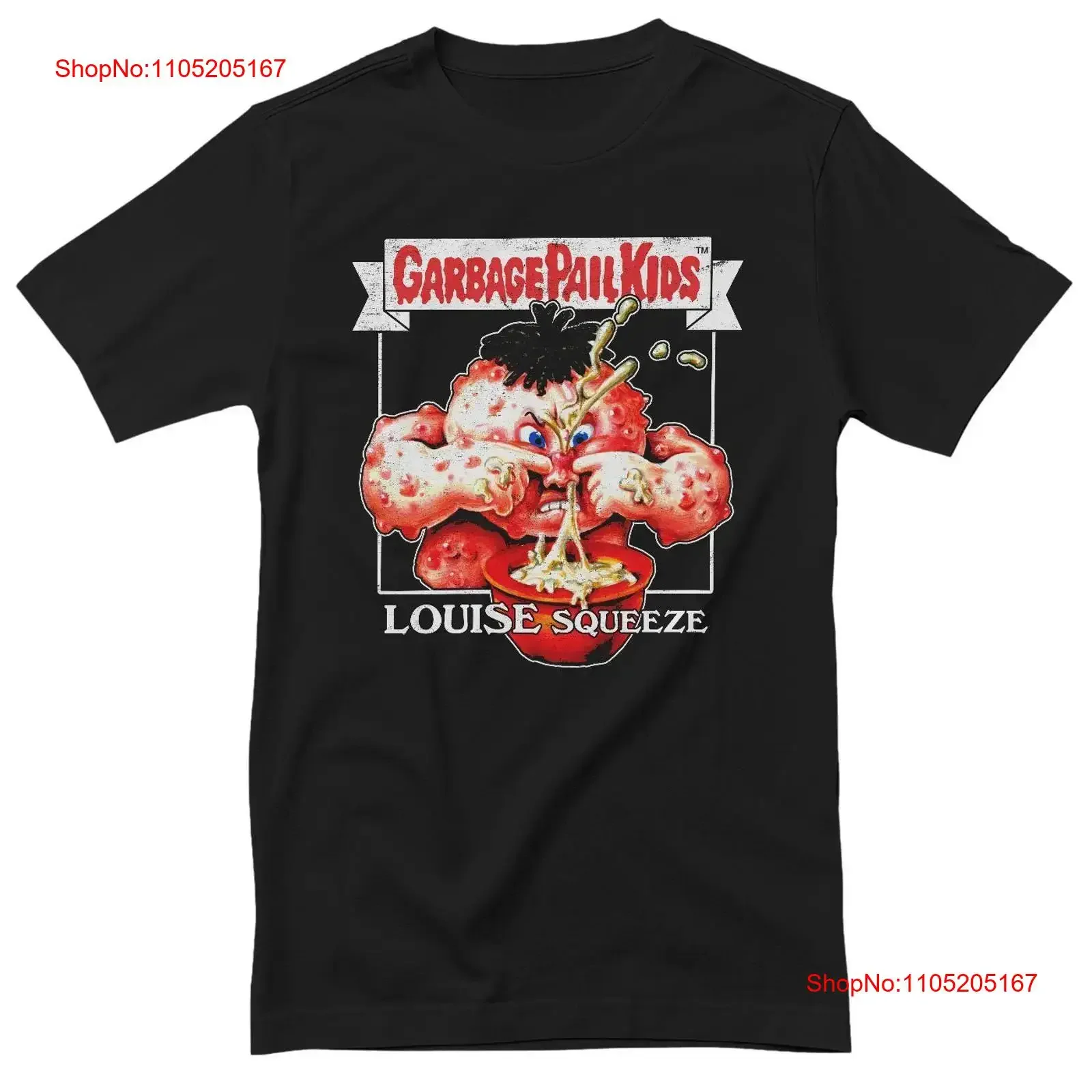 Officially Licensed Garbage Pail Kids Louise Squeeze Mens T Shirt vintage Washed Comfortable Top For Everyday Wear