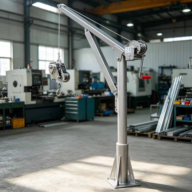 Stainless Steel Hand Crank Lifting Frame Mixer Sewage Tank Fish Transport Winch Hoist Heavy Duty Workshop Support Bracket Rack