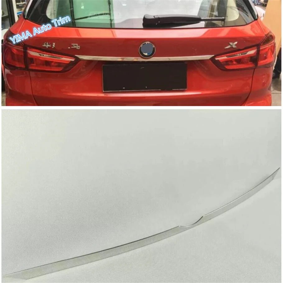 Auto Styling Rear Trunk Tailgate Up Tail Door Decoration Strip Bezel Cover Trim For BMW X1 F48 2016 - 2021 Exterior Accessories