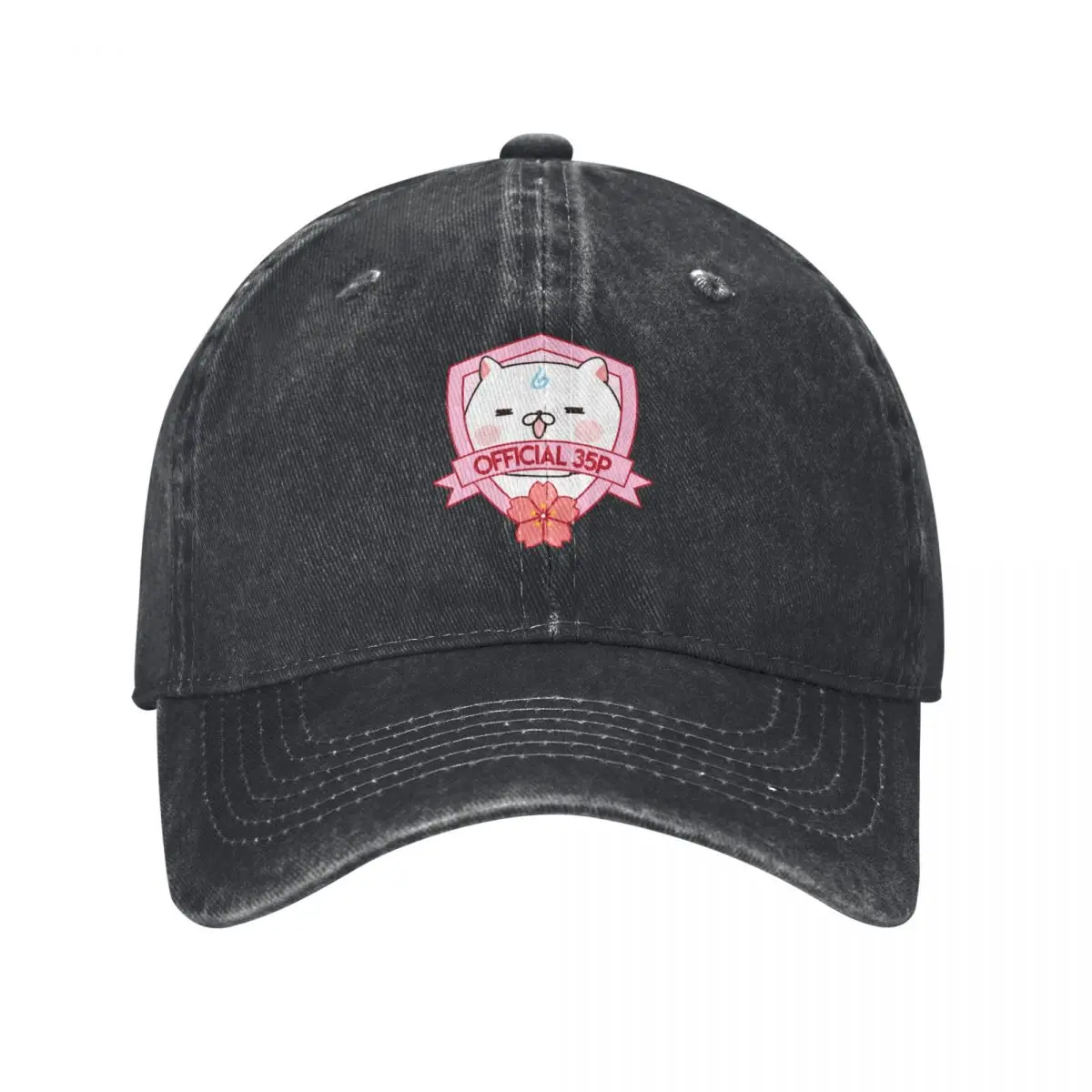 35P Badge Hololive Miko Fanbase Baseball Cap custom caps tea Hat Beach fishing hat Women's Beach Outlet Men's