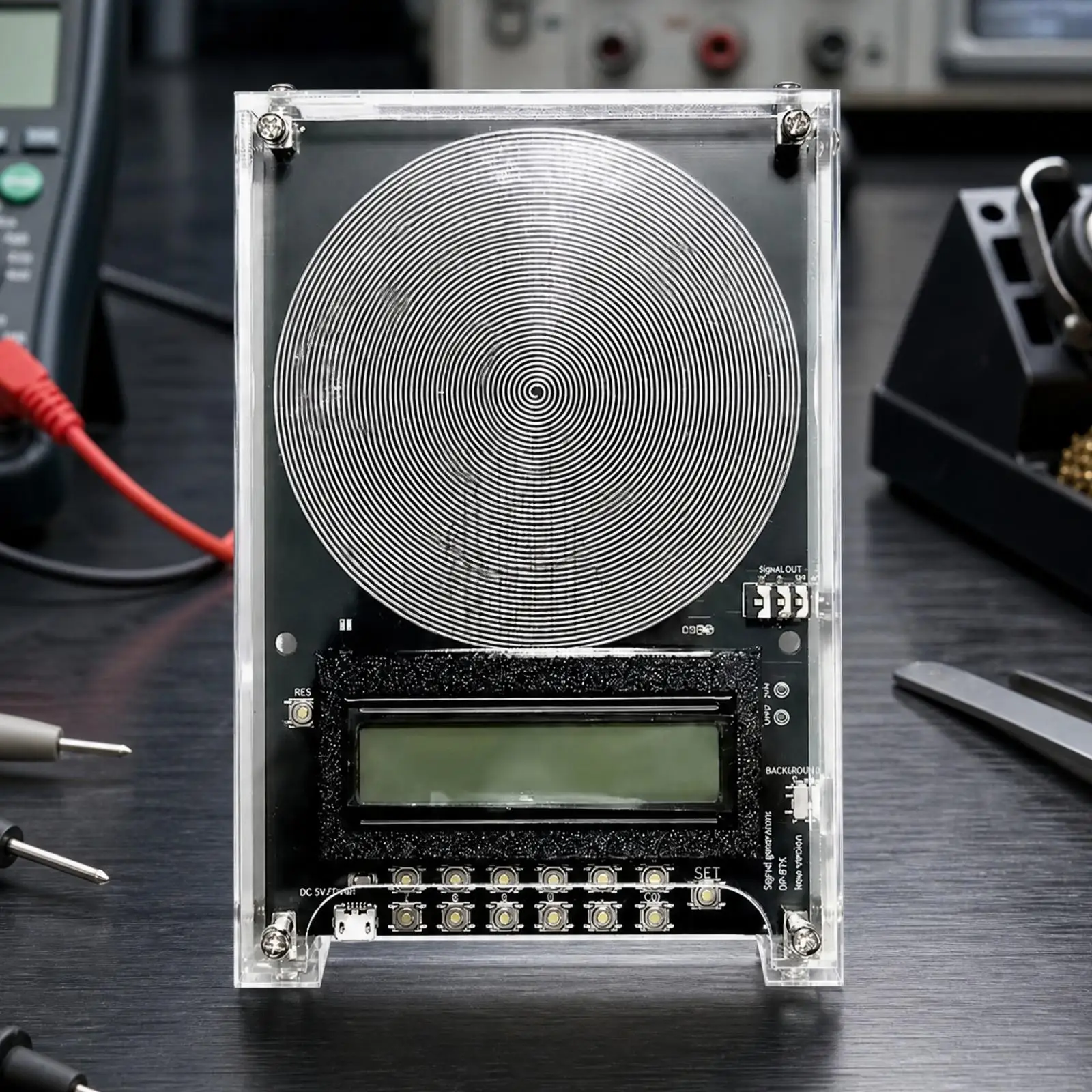 Adjustable Frequency Generator Kit with Digital Readout and Keypad for Home Lab Audio Setup and Research Testing