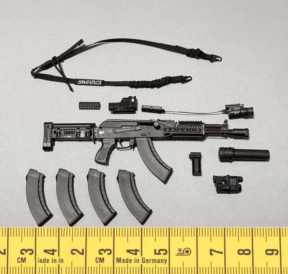 

1/6 DAMTOYS DAM 78103S The Russian Soldier Man Main Weapon Toys Model AK104 Clips Sling PVC Material For 12" Doll Figure Collect