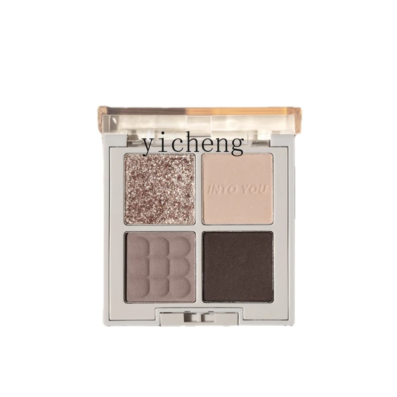 

YY Eye Shadow Plate Four-Color Mashed Potatoes Matte Sequins Ground Color Sesame Plate Novice