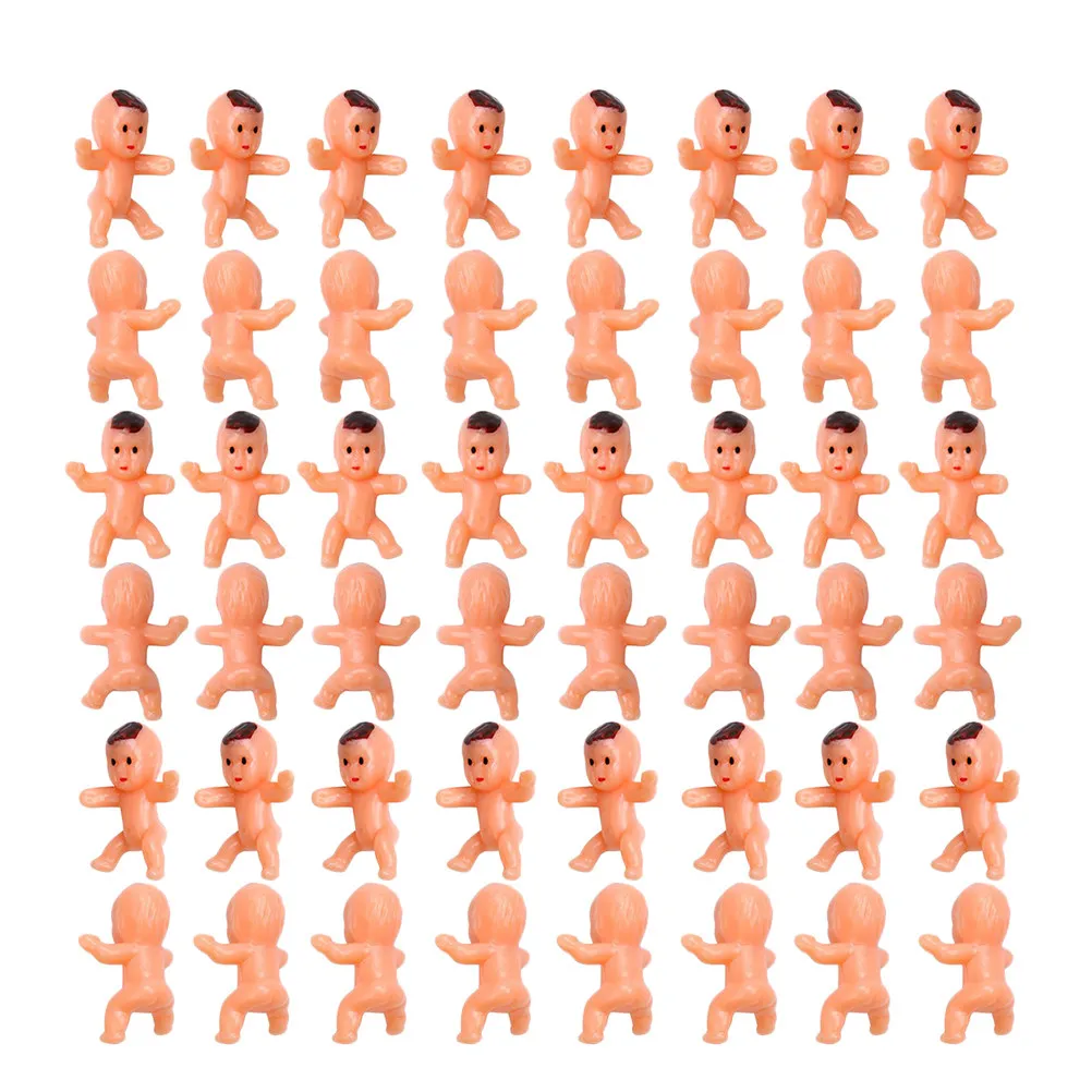 

100Pcs Mini Plastic Babies Lifelike Small Baby Figures Lightweight Portable for Kids Gifts Fun Baby Bath Supplies