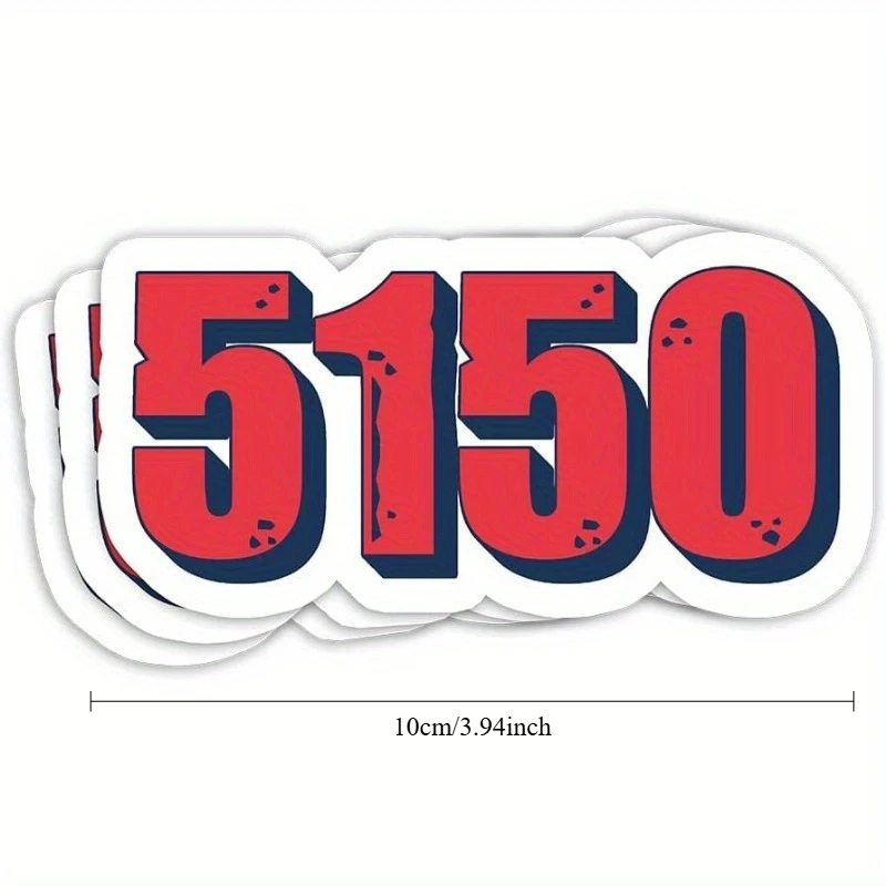 สติกเกอร์ไวนิล Edgy 5150 1 ชิ้น - สติกเกอร์ที่ได้รับการรับรองสำหรับติดกระจกรถยนต์/ประตูโรงรถ/แล็ปท็อป/เคสโทรศัพท์