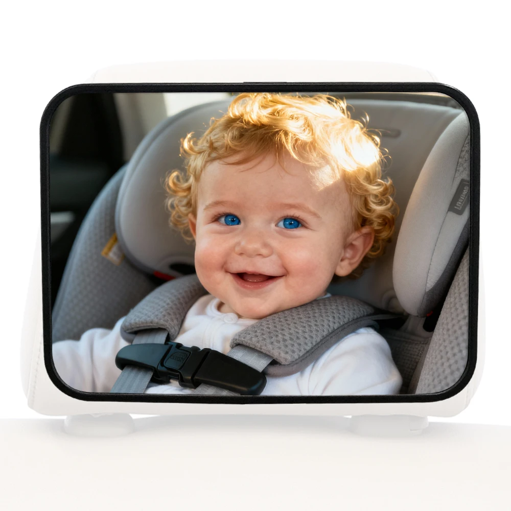 1pc Shatterproof Baby Car Mirror Car Safety Seat Rearview Mirror, Easy Install, Universal Fit