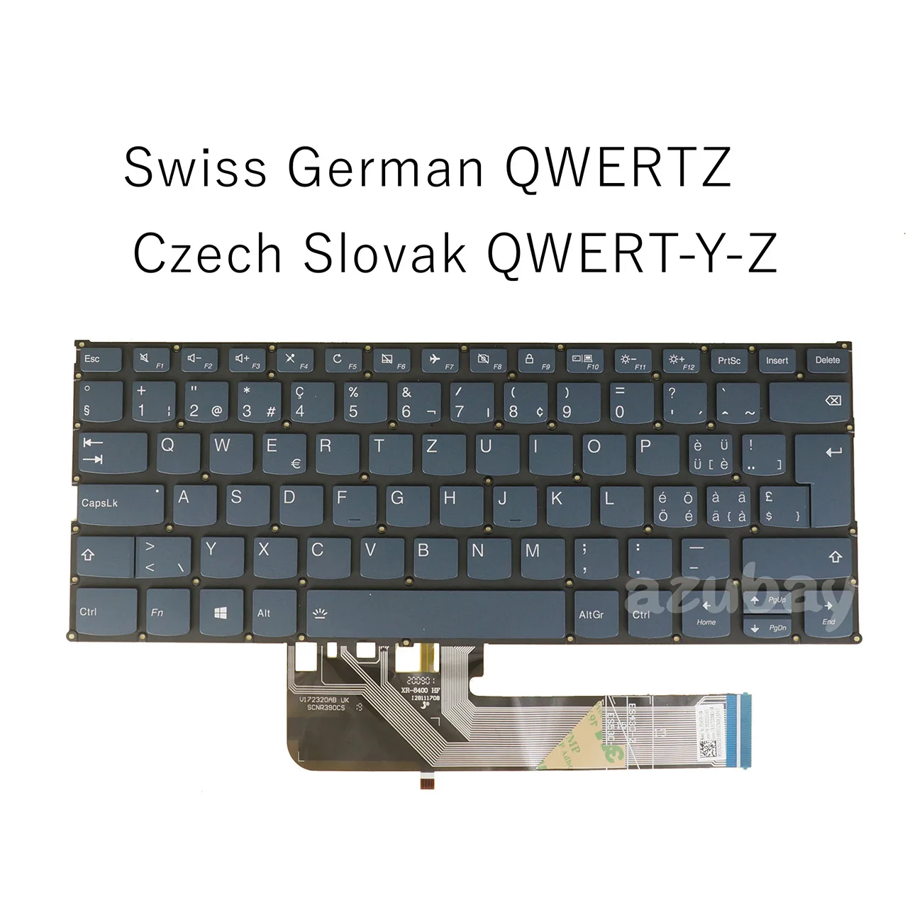 Swiss CH QWERTZ Czech Slovak Keyboard For Lenovo ideapad S530-13IML S530-13IWL 530S-14IKB 530S-14ARR 530S-15IKB  Backlit Blue