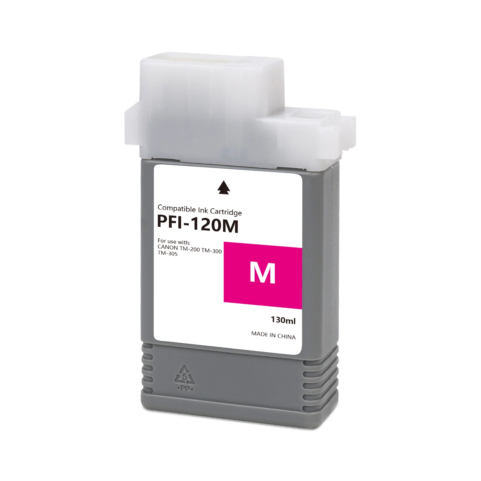 Kompatybilny wkład atramentowy PFI-120 130ml z atramentem pigmentowym i chipem do drukarek Canon ImagePROGRAF TM-200 TM-205 TM-300 TM-305 — zdjęcie produktu 4