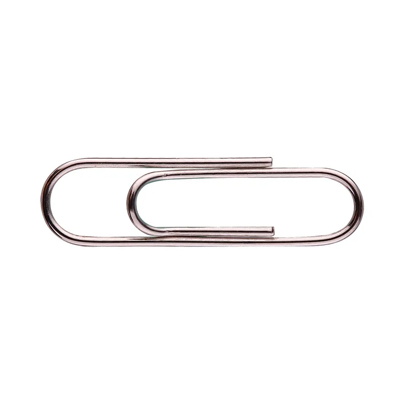 100 Pcs/box Silver Regular 29mm Paper Clips Bookmark Metal Nickel Plated Rust Proof Office Stationery