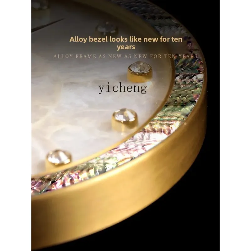 BJ-15   Light Luxury Silent Desk Clock Living Room Shell High-end Desktop Home Desktop Decoration Ornament