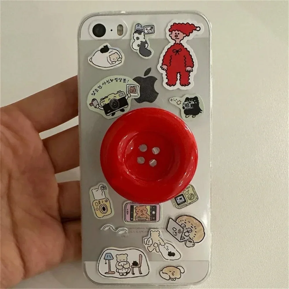 Ins красочная кнопка для телефона Griptok, держатель для кольца на палец, подставка для IPhone 17 Pro, складной однотонный карманный складной кронштейн для розетки