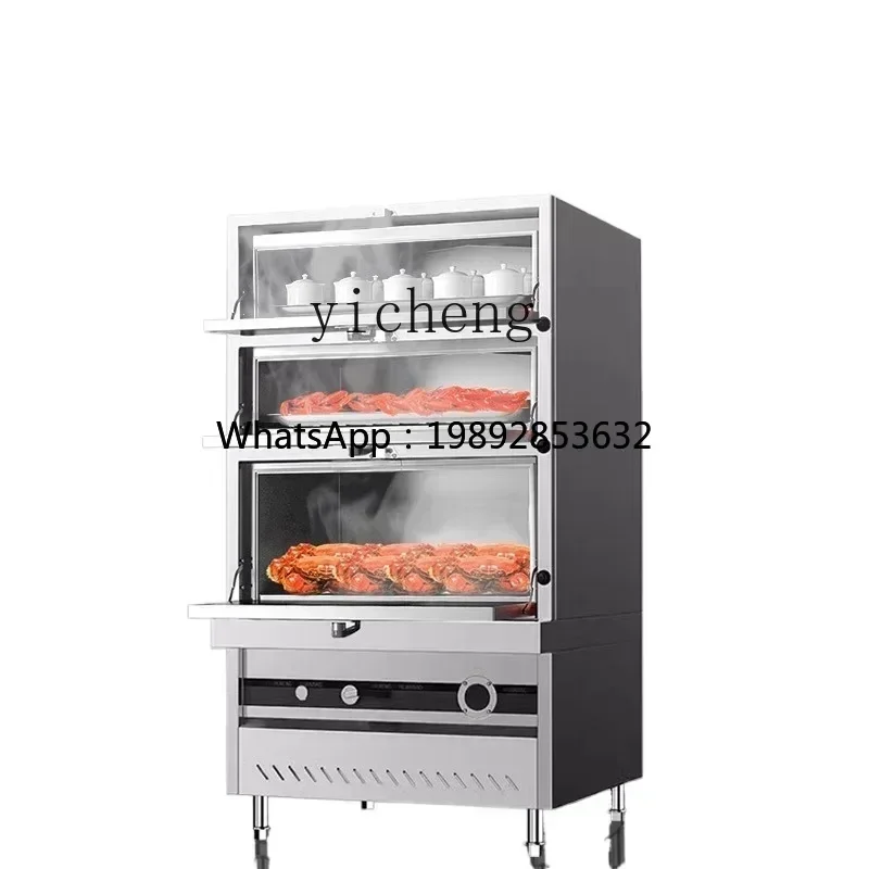 

Пароварка для морепродуктов, коммерческая трехдверная электрическая пароварка, пароварка для столовой