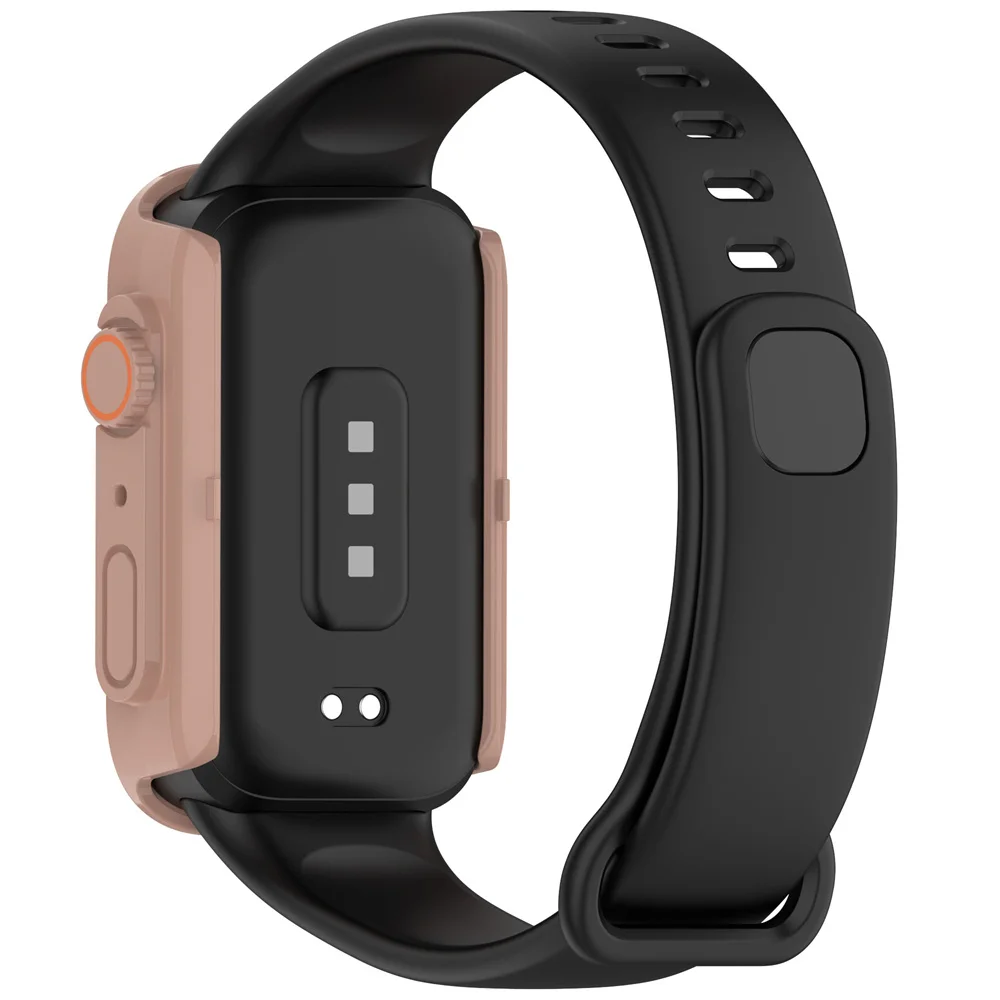 Para Redmi Band 3 cubierta dura de PC con película de vidrio templado duro carcasa de reloj para Xiaomi Band 9 funda decorativa de reloj activo