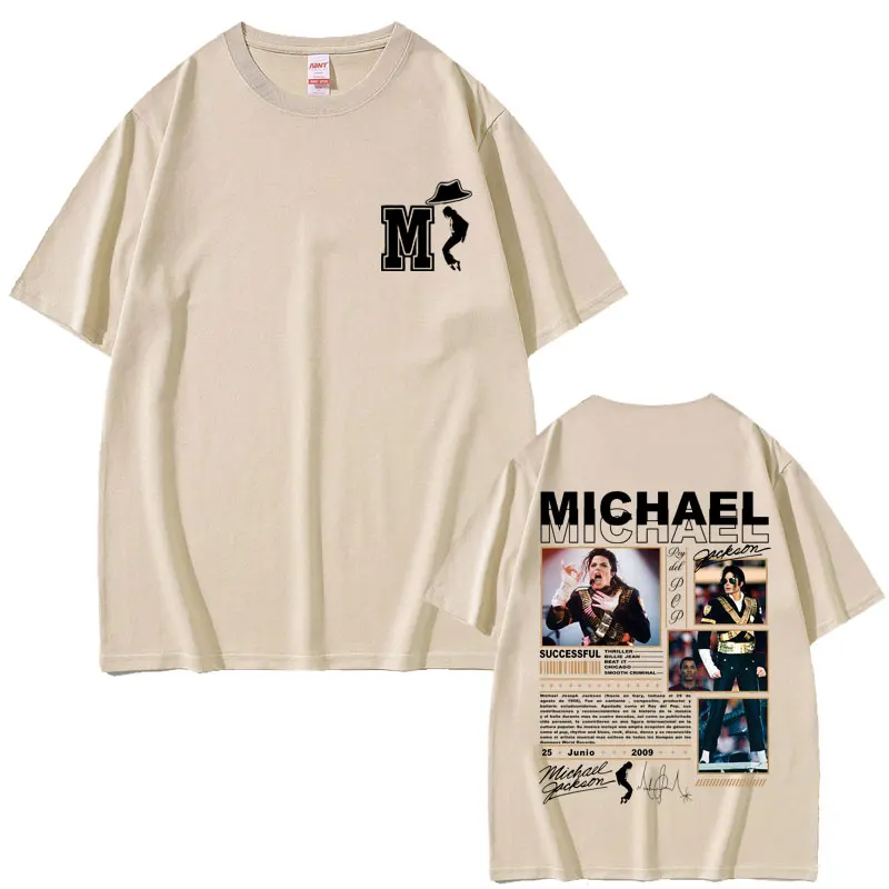 Classic Vintage King of Pop Michael Jackson Graphic T Shirts Men Women Fashion Retro Gothic Rock Short Sleeve T-shirt Streetwear