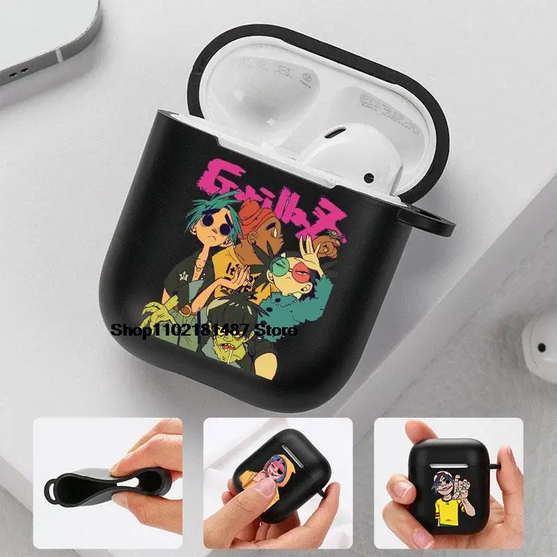 Luxury Catoon Anime Gorillaz Soft silicone TPU Case For AirPods Pro 2 1 2 3 black Silicone Wireless Bluetooth Earphone Box Cover