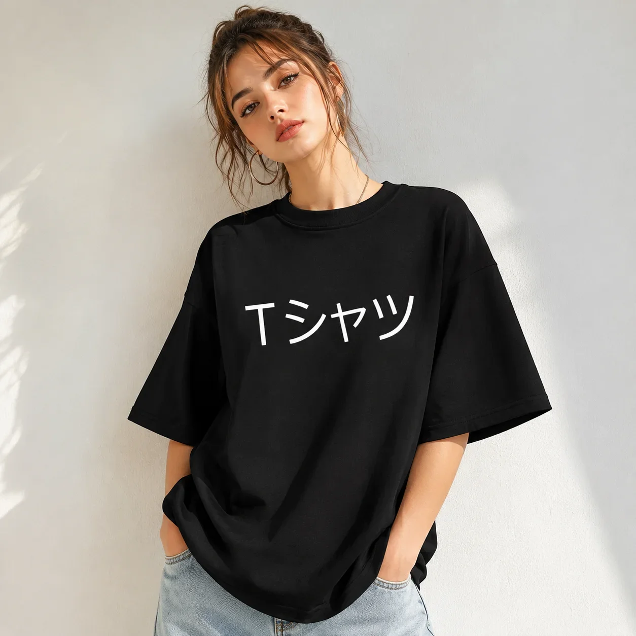 Anime Hero Printed Women Short Sleeve Breathable Round Neck Casual Top Full Math Loose Fashion  T-shirt Size Up