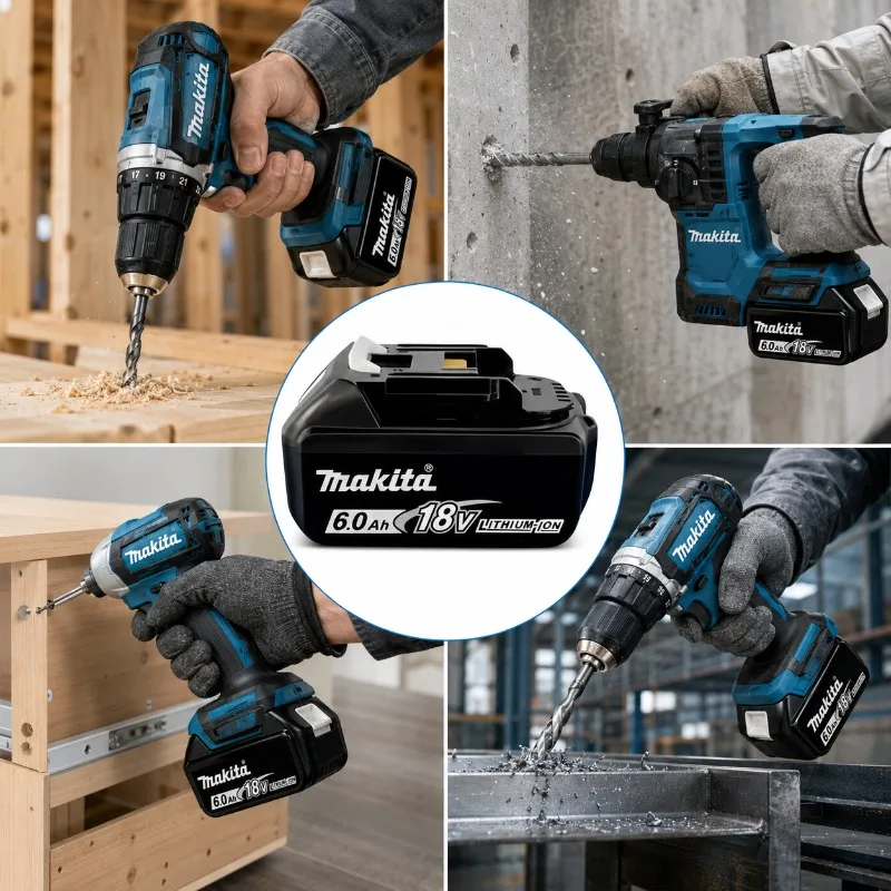 Makita 18V LXT Lithium Ion BL1840 6Ah Battery 6.0Ah Compatible with Makita 18V Cordless Power Tools