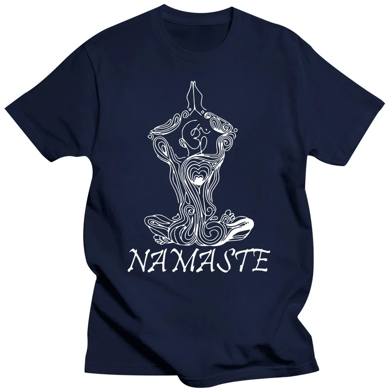 NAMASTE Yoga Women Print T Shirt Men Short Sleeve Cotton Loose Tshirt Summer Tee T-Shirt Tops Harajuku Streetwear