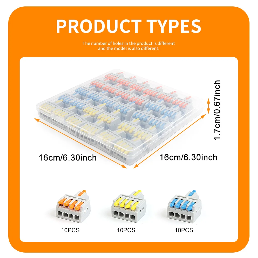 DIY GO Vielseitige Kombinations-Hebelkabelverbinder-Set Mini Kompakte Schnellverbinder für 28-12 AWG – Detail 9
