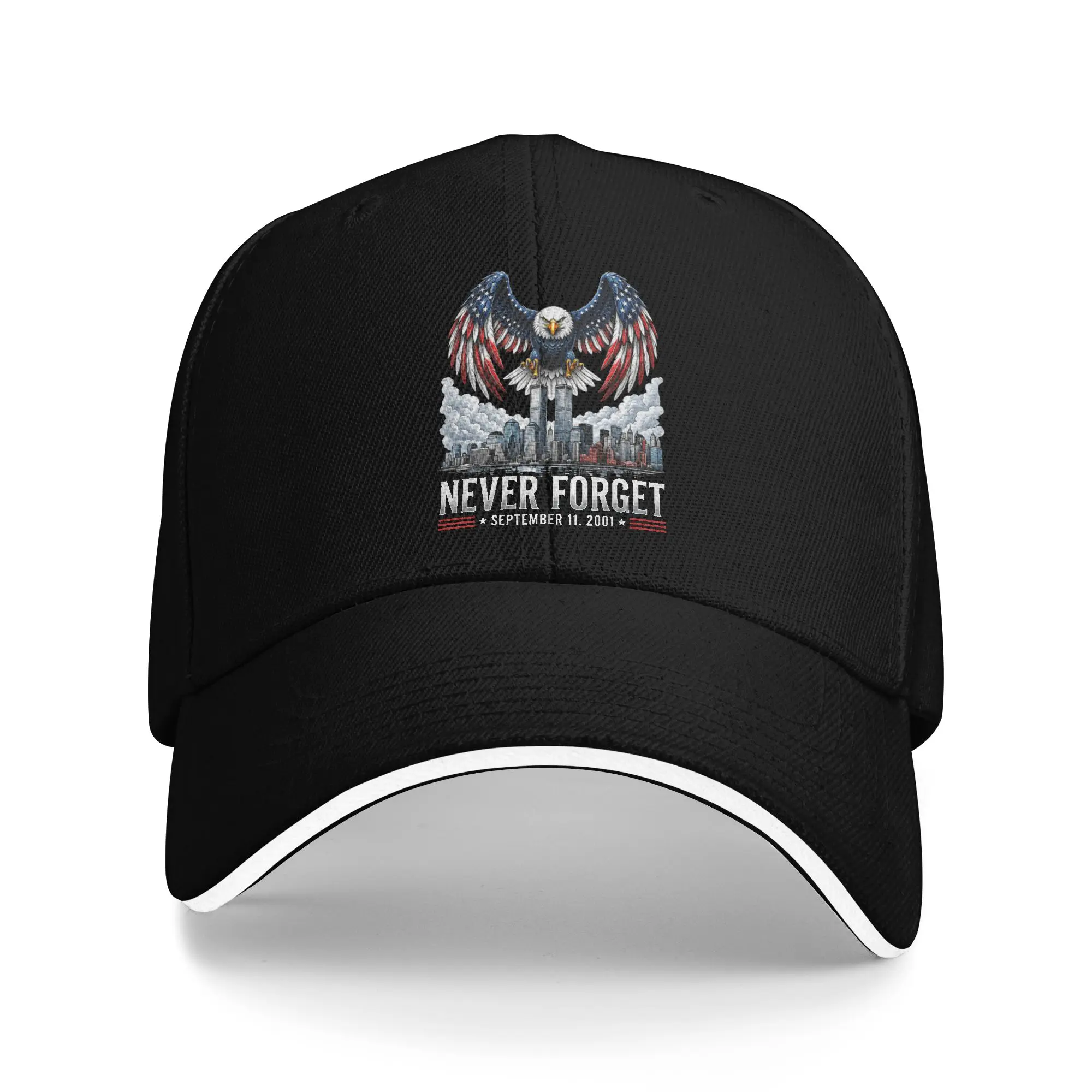 Never Forget 25th Anniversary September 11 2001 Memorial Day Casual Baseball Cap Trucker Hat Summer Sun Visor Snapback Cap