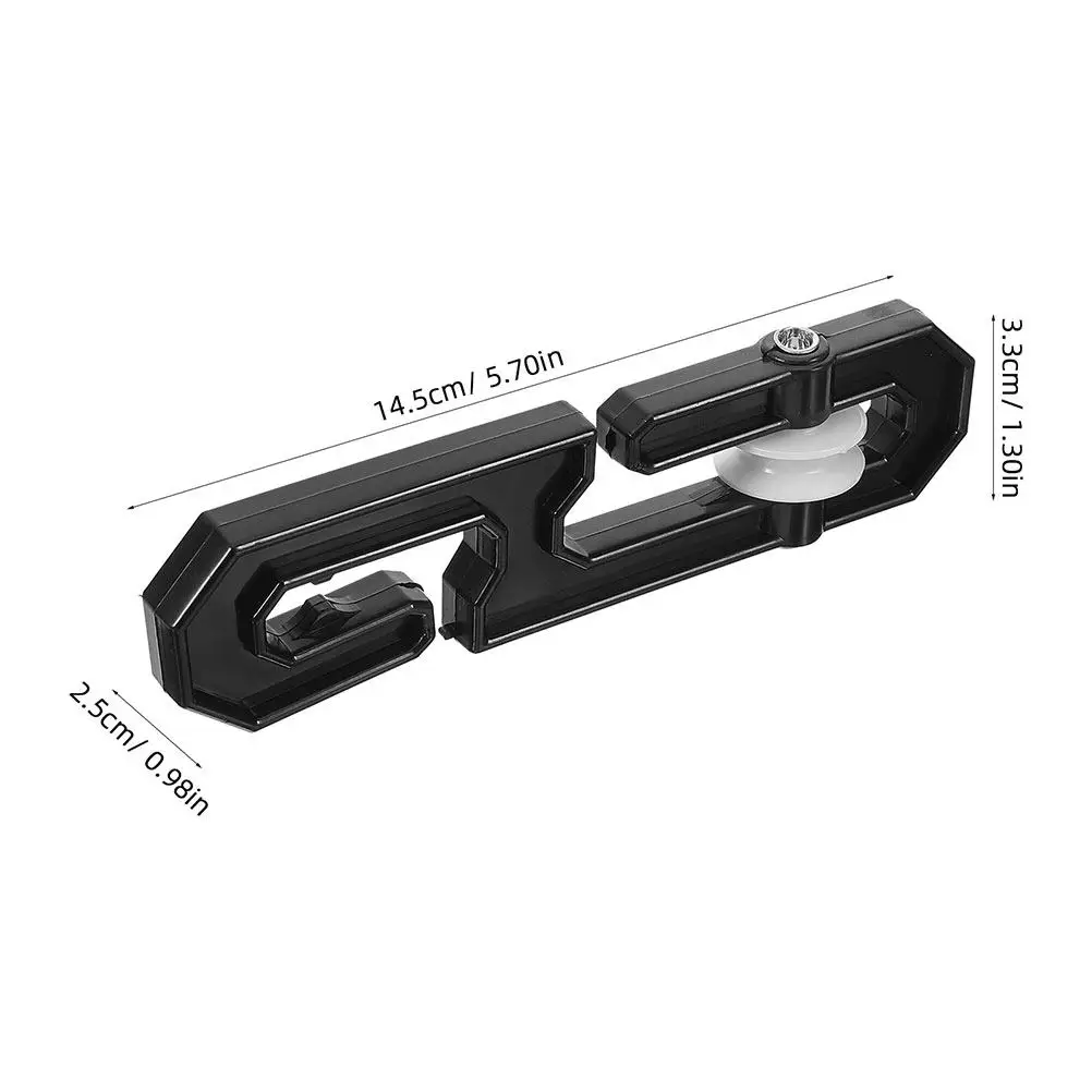 2Pcs Clothesline Separator Spreader Pulley Kit Aluminum Plastic Construction Safe Reliable Rope Splitter for Outdoor Laundry