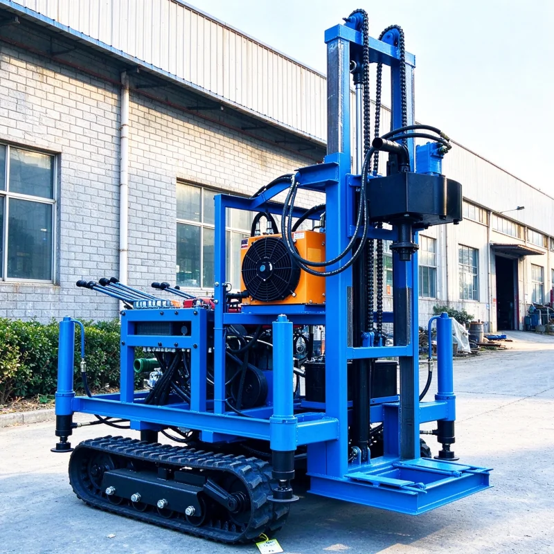Customized Diesel Hydraulic Wheel Crawler Reliable 100M 180M 22HP Drilling Water Well Drilling Rig Machine