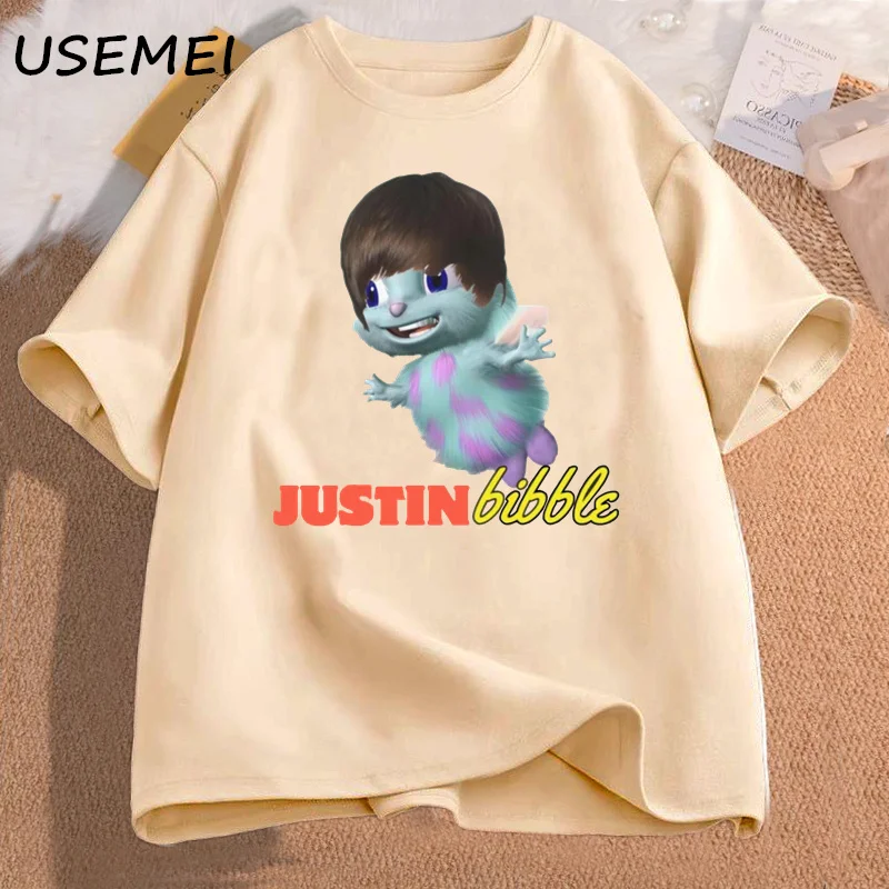 Funny Justin Bibble Printed T-shirt Men Women Cotton Short Sleeve T Shirt Unisex Fashion Summer 90s Mens Clothing Streetwear