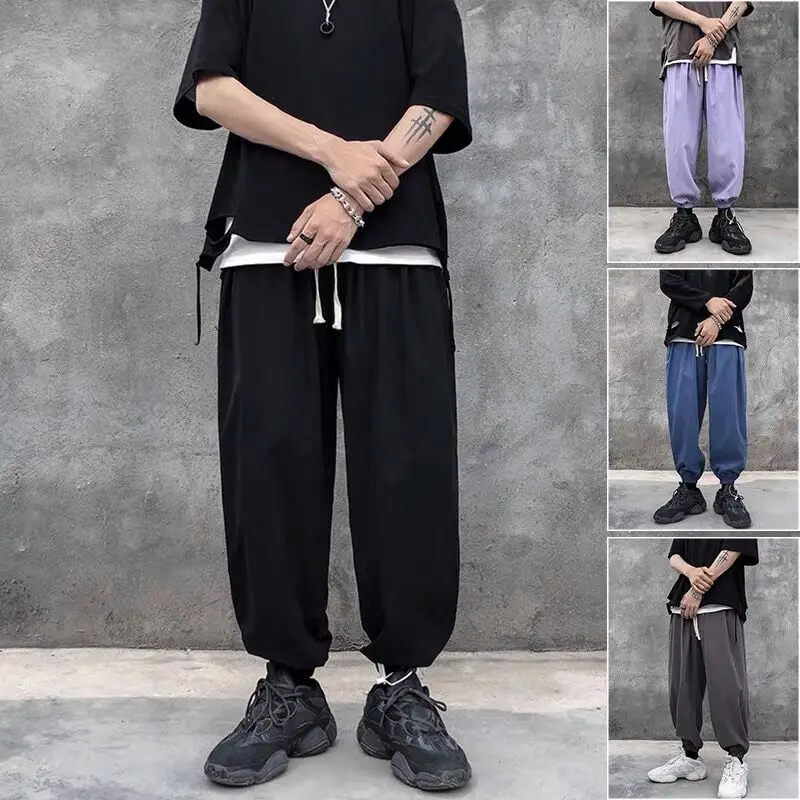 Boy Men Harem Loose Pants Men Punk Harajuku Trousers Casual Baggy Pants Ins Ulzzang Sweatpants Hip Hop High Street Streetwear