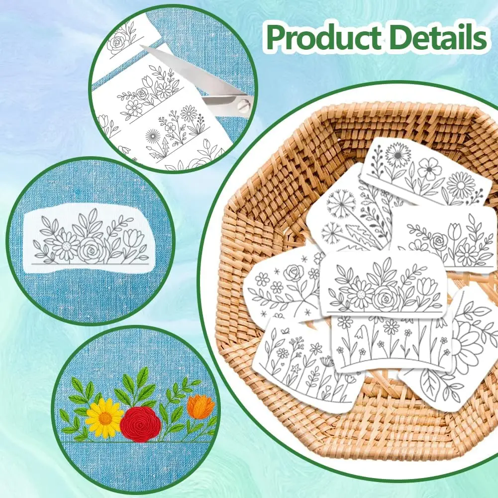 Flower Stick-and-Stitch Stabilizer 3