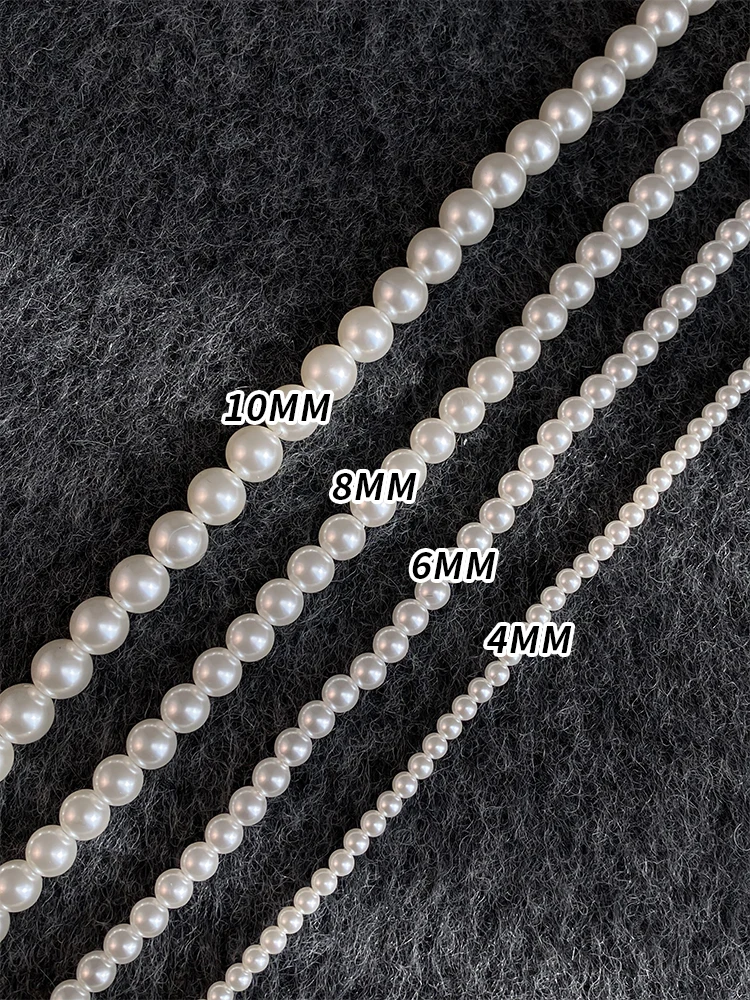 Meisjes imitatie witte parel magnetische ronde gesp kralenketting ketting ketting 2024 nieuwe collarbone ketting elegante sieraden voor vrouwen