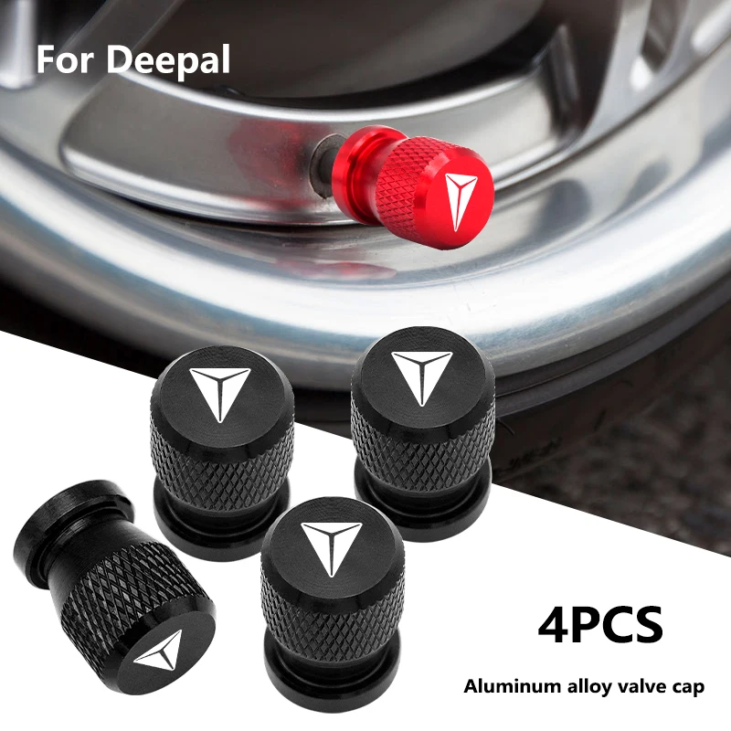 4 pçs tampas da válvula do pneu da roda do carro tampas da haste do pneu airdust à prova dwaterproof água para deepal s05 l07 s07 g318 ev shenlan acessórios do carro