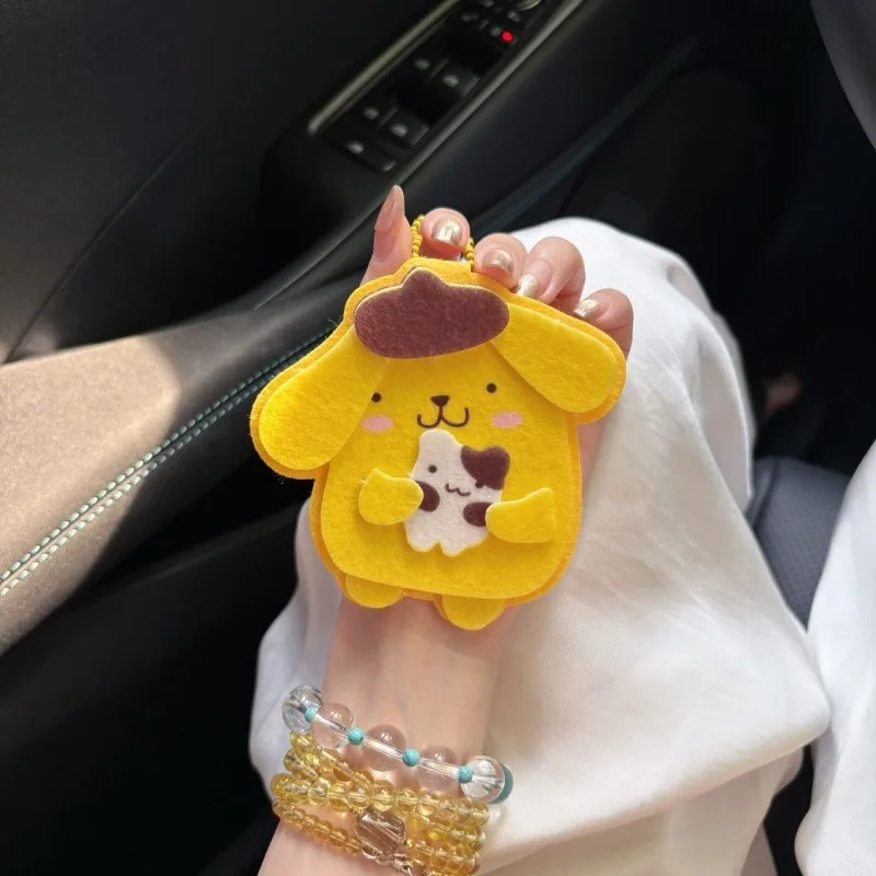 Neue Pompom Purin Vliesstoff Schlüsselbund Anime Action-figuren Anhänger Waren Nettes Spielzeug Schlüssel Taschen Dekoration Modell Weihnachten Geschenke