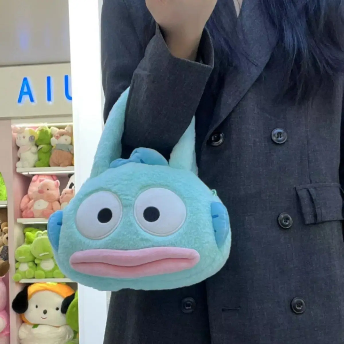 MINISO Hangyodon аниме Kawaii Ins модная студенческая сумка для хранения милый мультфильм милая кукла сумка девчачье сердце подарки для детей