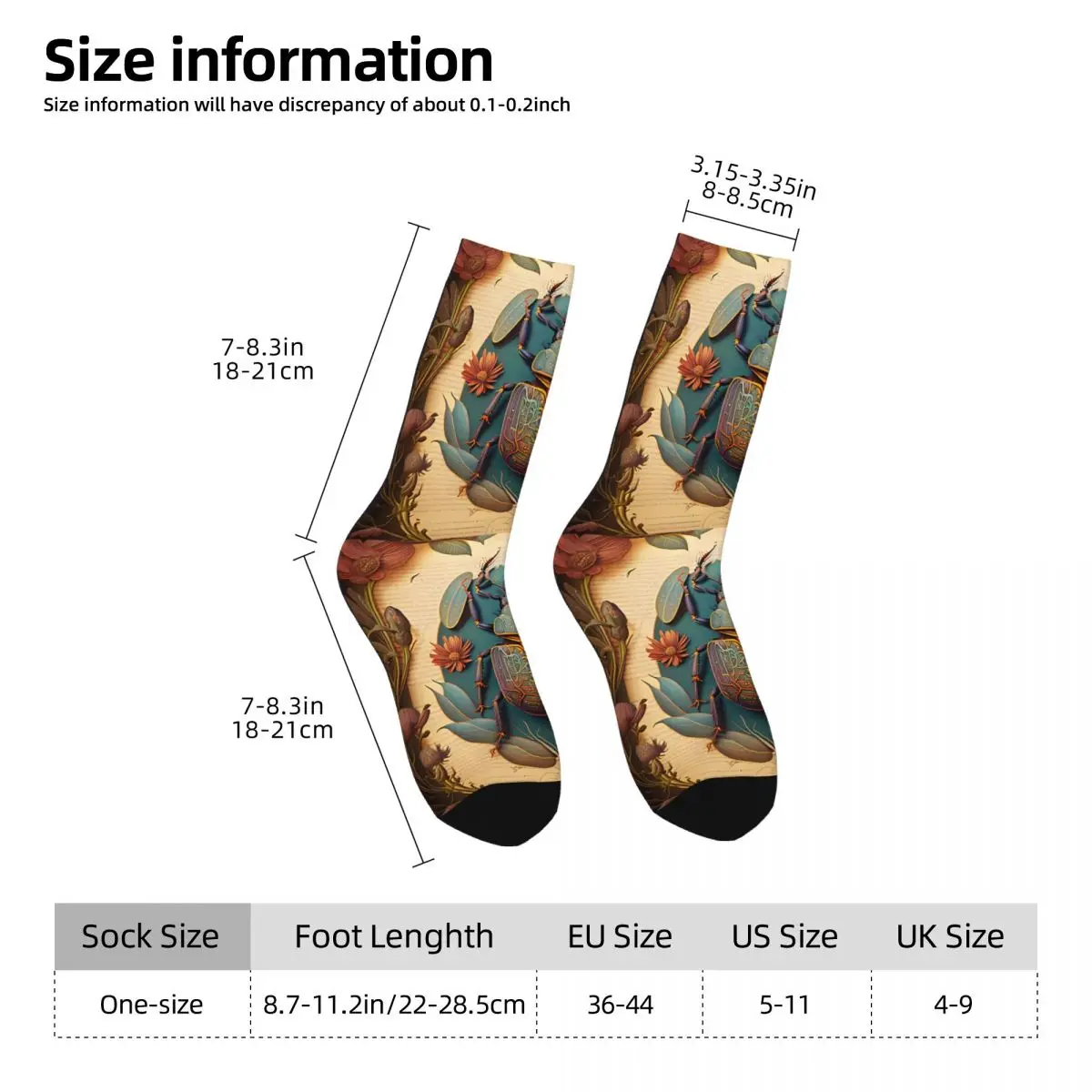 Beetle Sock Printed Man Polyester