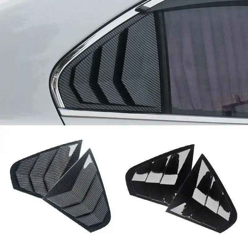 For VW Jetta MK6 2012 2013 2014 2015 2016 2017 2018 Car AUTO Rear Louver Window Side Shutter Cover Trim Vent Blinds Sticker