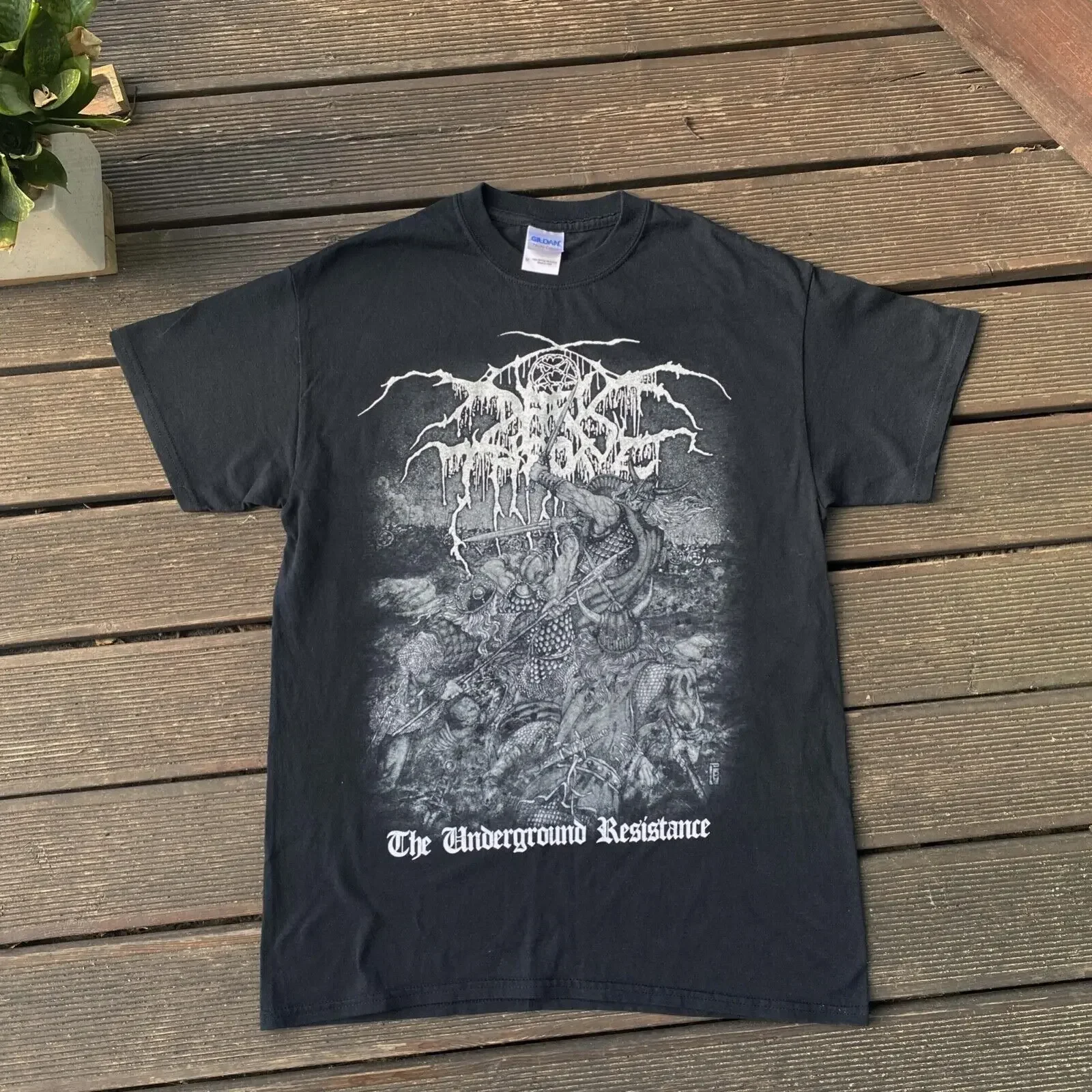 Vintage Darkthrone T Shirt M 00s Black Metal Rock Band Mayhem Immortal long or short sleeves