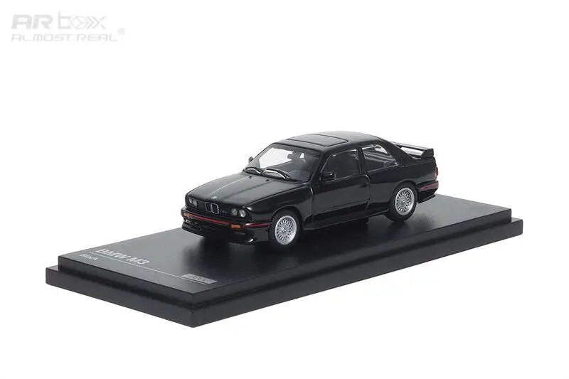 

AR Box 1:64 Серия 3 M3 Mk1 E30 Седан, черная литая модель автомобиля