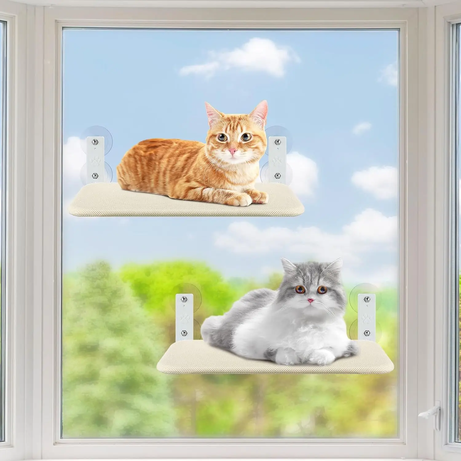 Foldable Suction Cup Cat Window Hammock Breathable Mesh Or Four-Season Nest In X Cm Sizes Indoor Balcony Viewing